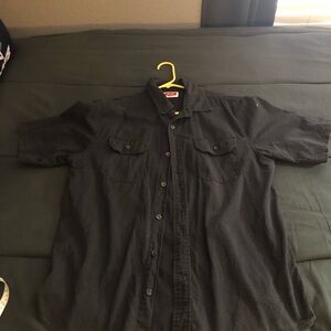 Wrangler Black Casual Button Down Shirt
